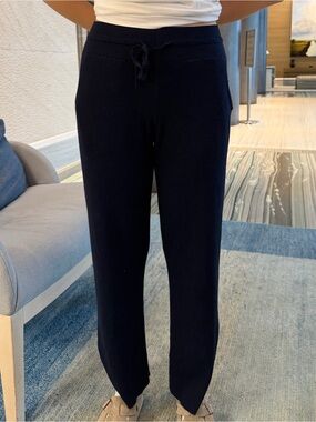 Uniqlo Navy Ribbed Drawstring Joggers